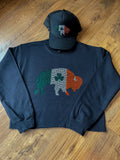 Buffalo Irish Flag Bling Crop Crew & Hat