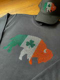 Buffalo Irish Flag Bling Crop Crew & Hat