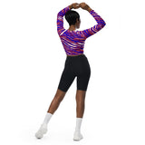 Buffalo long-sleeve crop top