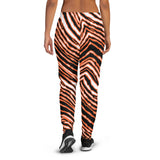 Black, Orange, and White Women's Joggers