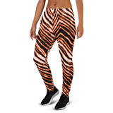 Black, Orange, and White Women's Joggers