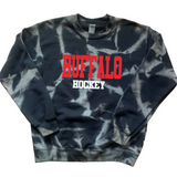 Black Bleached Retro Hockey Crew