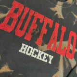 Black Bleached Retro Hockey Crew