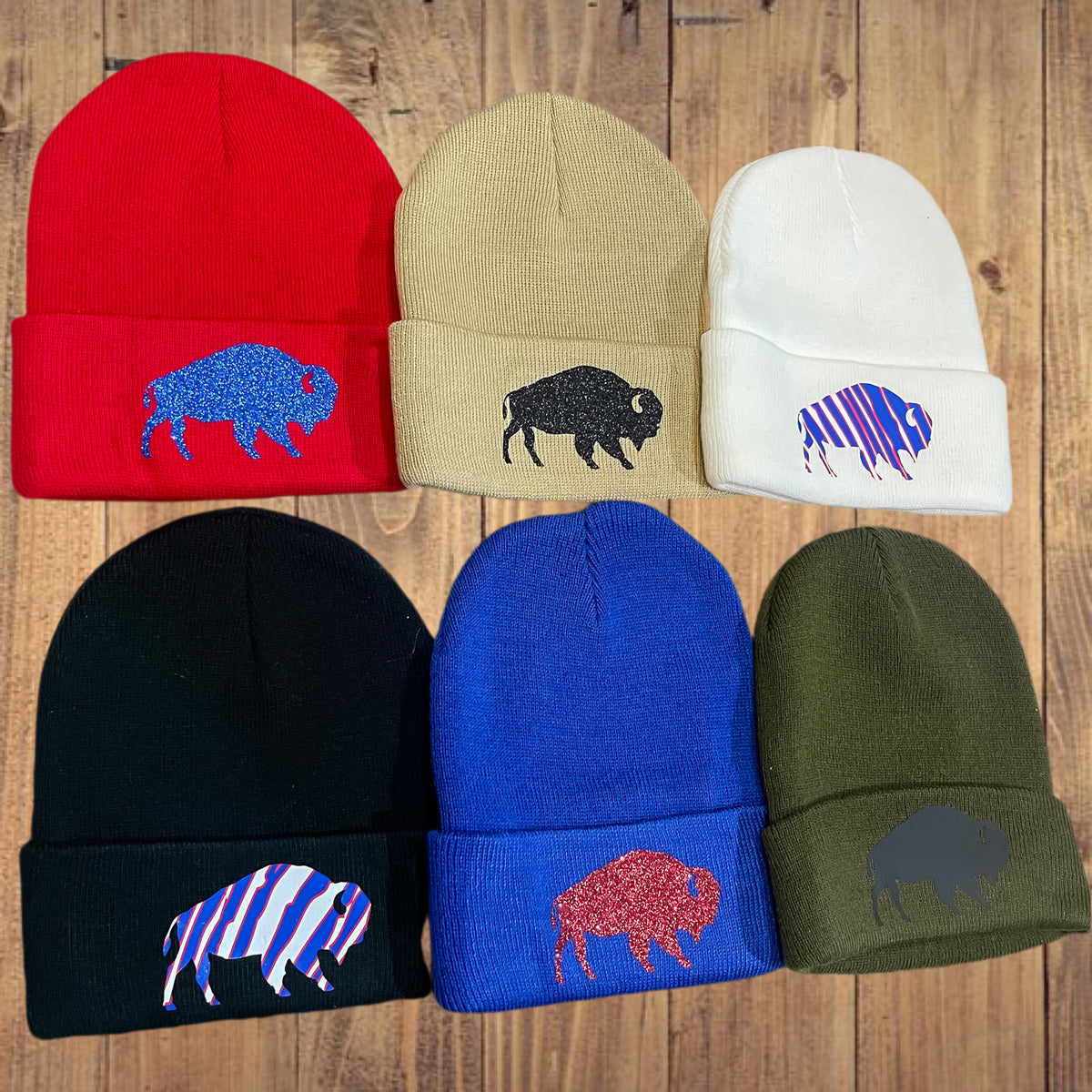 Buffalo beanie, Buffalo glitter beanie, Buffalo winter hat – True Stitches