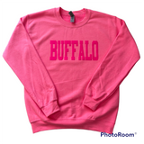 Neon Pink Velvet BUF Cares Crew