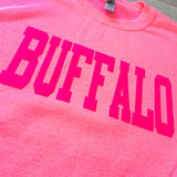 Neon Pink Velvet BUF Cares Crew