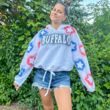 Star Splatter Crop Hoodie