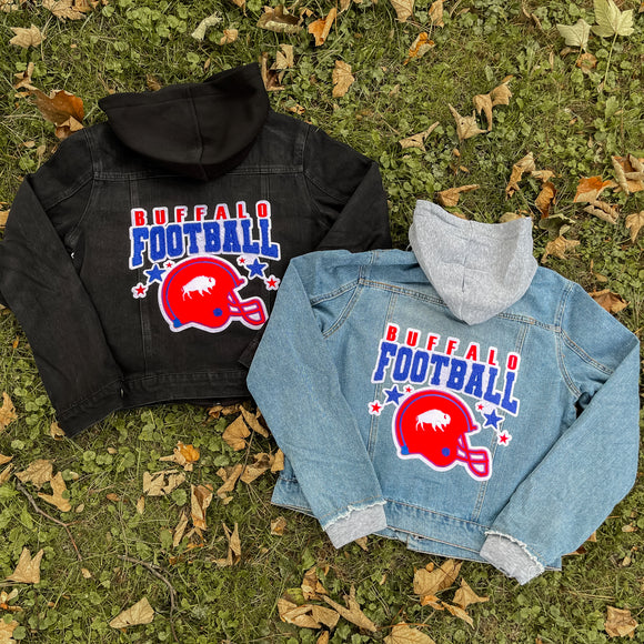 Buffalo Football Patch Jean Jackets