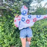 Star Splatter Crop Hoodie