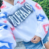 Star Splatter Crop Hoodie
