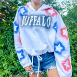 Star Splatter Crop Hoodie