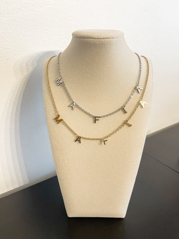 Mafia Letter Necklace