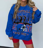 Oversized Buffalo Blue Crew