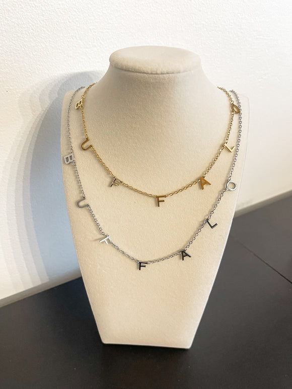 Buffalo Letter Necklace