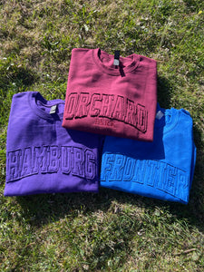 Ragged Raw Edge Custom Mascot Crew