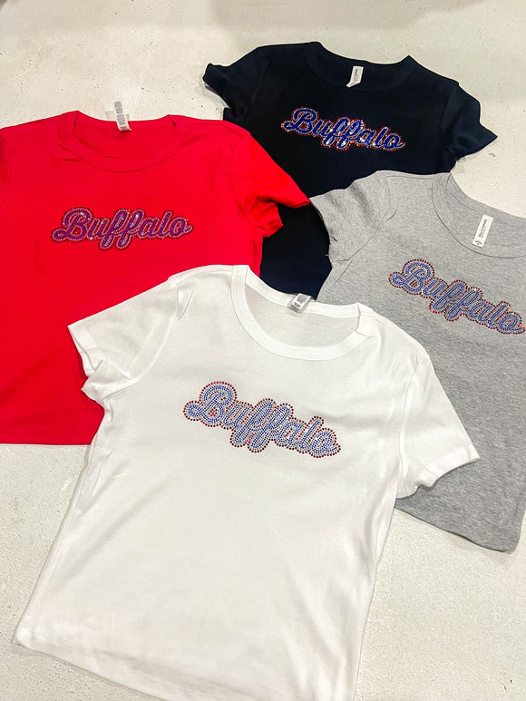 Buffalo Script Bling Baby Tee