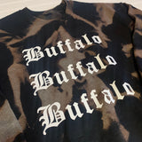 Buffalo Edgy Black Bleach-dyed Crewneck Sweatshirt