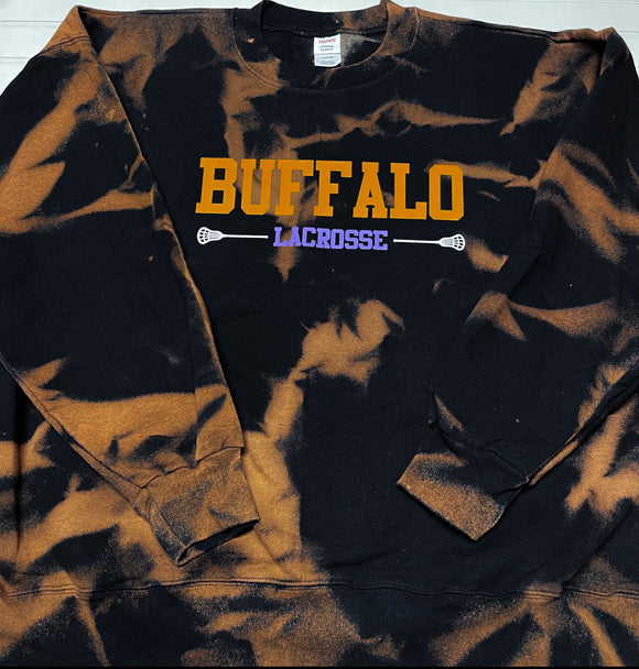 Buffalo Lacrosse black bleached crew