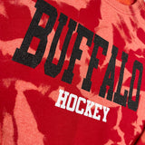 Red Sparkle Bleached Retro Hockey Crew