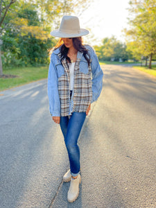 Flannel Denim Jacket